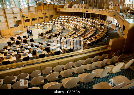 L'intérieur de l'hémicycle du Parlement écossais, Edimbourg Banque D'Images