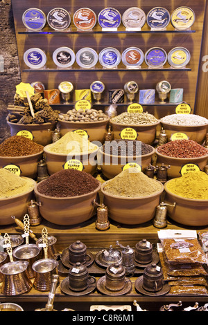 Misir Carsisi, marché aux épices, interieur, Istanbul, Turquie , l'Europe, Banque D'Images