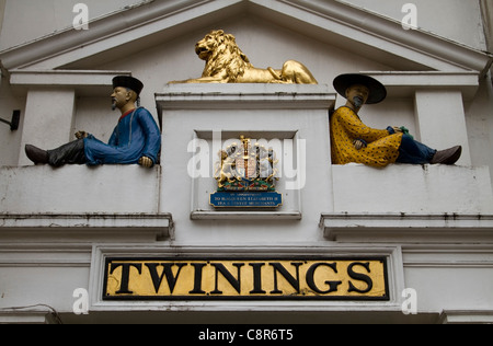 Façade de l'ancienne boutique Twinings sur le brin dans Aldwych, London Banque D'Images