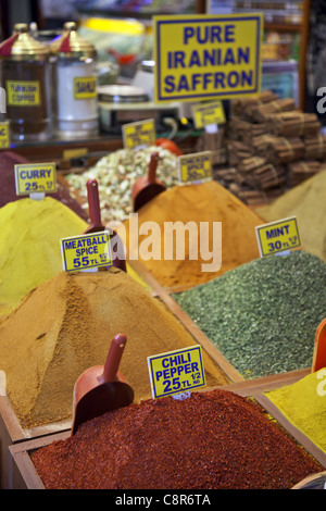 Misir Carsisi, marché aux épices, interieur, Istanbul, Turquie , l'Europe, Banque D'Images