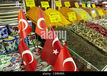 Misir Carsisi, marché aux épices, interieur, Istanbul, Turquie , l'Europe, Banque D'Images