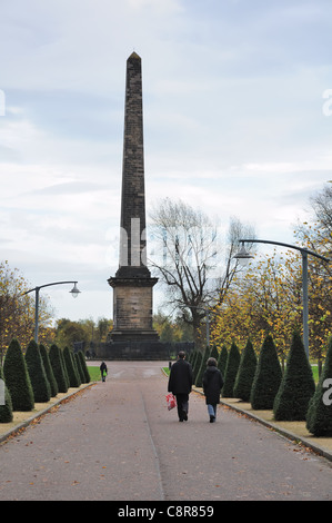 Monument dédié à colonne Vicomte Horatio Nelson qui a été la première en Grande-Bretagne en son honneur. Banque D'Images