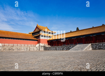 Bâtiment ancien chinois - La Cité Interdite à Beijing Banque D'Images