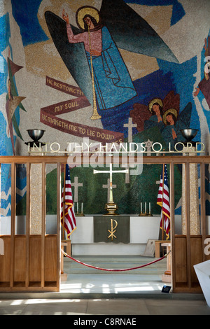 Intérieur du Cimetière commémoratif de la guerre des États-Unis chapelle près de Cambridge Banque D'Images