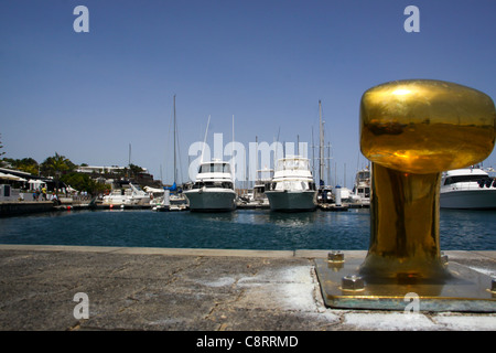 Port de plaisance de Puerto Calero Lanzarote Banque D'Images