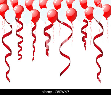 Beaux ballons dans l'air. Vector illustration. Banque D'Images