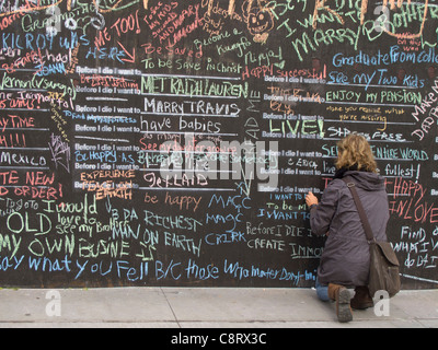 Avant de mourir je veux que le projet d'art public interactif Banque D'Images