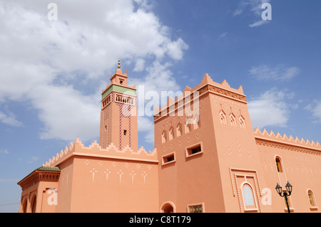 Détail de la Grande Mosquée, Zagora, Maroc Banque D'Images