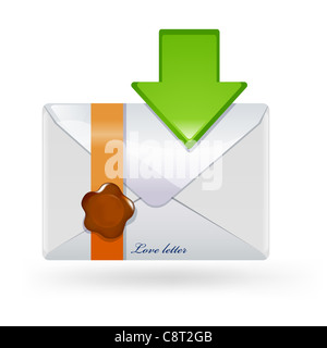 Illustration de l'enveloppe scellée Banque D'Images