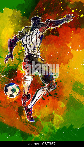 Joueur de foot Banque D'Images