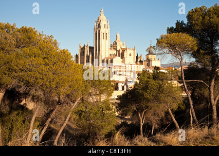 Cathédrale au centre-ville de Ségovie Banque D'Images