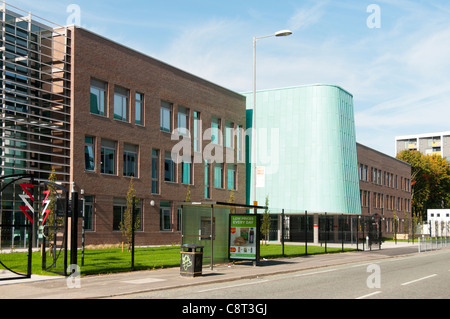 Trinity Church of England High School, Cambridge Street, Hulme, Manchester, Angleterre, RU Banque D'Images