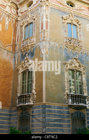 Fragment de façade du palais du Marquis de Dos Aguas. Valence, Espagne. Banque D'Images