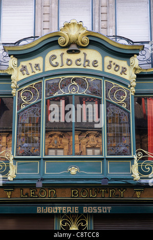 Une fenêtre de style art déco à Lille, France Banque D'Images