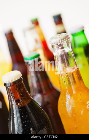 Portrait de diverses bouteilles de bière Banque D'Images