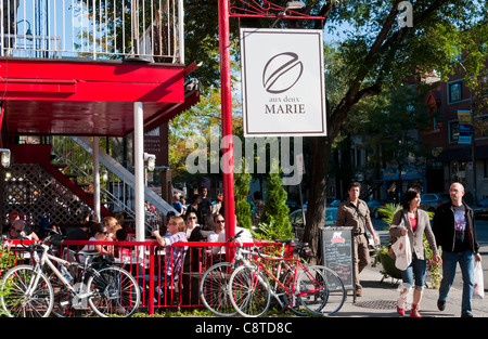 La rue Saint Denis Plateau Mont Royal Montréal Canada Banque D'Images