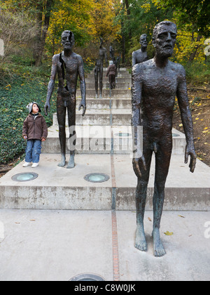 Sculptures au Mémorial des Victimes du Communisme dans Mala Strana à Prague en République Tchèque Banque D'Images