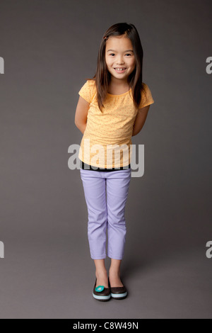 Studio Portrait of Girl Banque D'Images