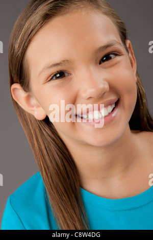 Studio Portrait of Girl Banque D'Images