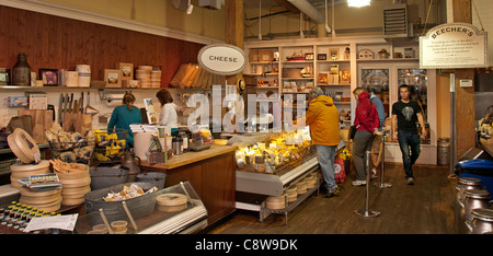 Le Restaurant Beechers Cafe Seattle Farmers Market Town City l'État de Washington, États-Unis d'Amérique USA Banque D'Images