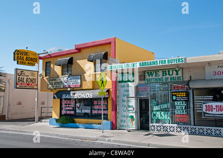 Les obligations de mise en liberté sous caution Pawn Shop Nevada Las Vegas sur gage Banque D'Images