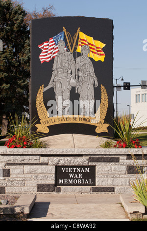 Vietnam War Memorial à Saint Cloud, Minnesota, USA. Banque D'Images