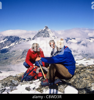 En face de la pointe du Cervin Zermatt Valais Suisse Banque D'Images