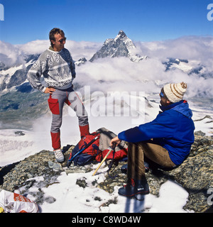 En face de la pointe du Cervin Zermatt Valais Suisse Europe Banque D'Images