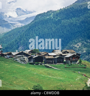 Hameau de Zmutt près de Zermatt Valais Suisse Banque D'Images