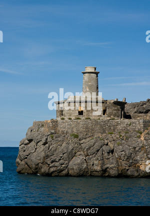 Sur le ligthhouses Northwestcoast de Majorque a été important depuis des siècles pour aider les bateaux d'éviter les falaises et Banque D'Images