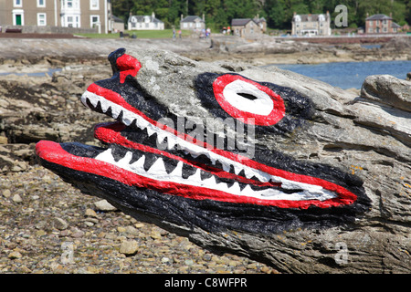 Crocodile Rock, Millport Beach, sur l'île de Great Cumbrae, North Ayrshire, Écosse, Royaume-Uni Banque D'Images