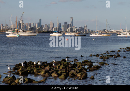 Vue de ville de Melbourne Williamstown en Australie. Banque D'Images