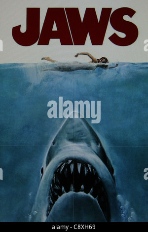 Jaws affiche de film 1975 Banque D'Images