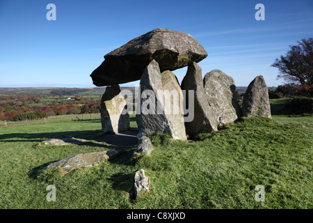 Pentre Ifan chambre funéraire, Pembrokeshire Wales Cymru UK GO Banque D'Images