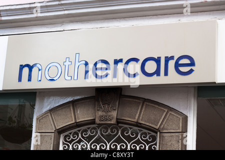 Mothercare signe, rue principale à Gibraltar. Banque D'Images