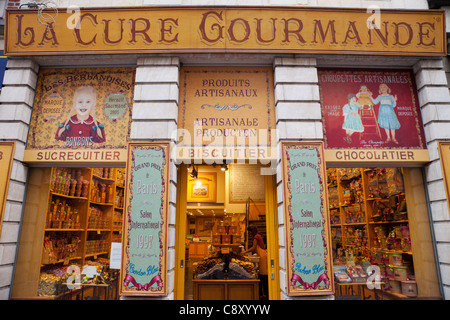 Belgique, Bruxelles, biscuit au chocolat et de façade Banque D'Images