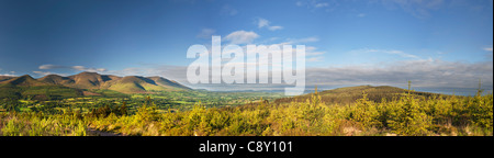 Vue vers l'Galty Mountains du Glen of Aherlow, comté de Tipperary, Irlande Banque D'Images