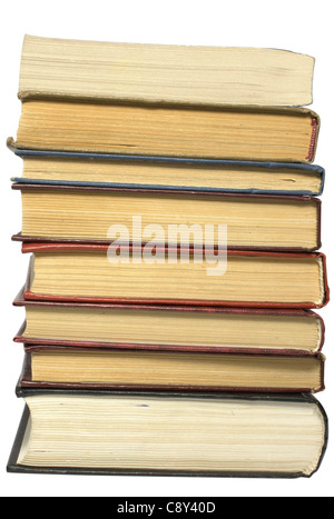 Tas de books isolated on white Banque D'Images