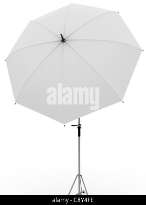 Parapluie blanc pour la photographie Banque D'Images