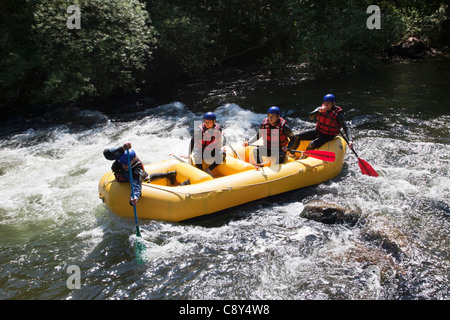France, Languedoc-Roussillon, Aude, Aude, Rafting Banque D'Images