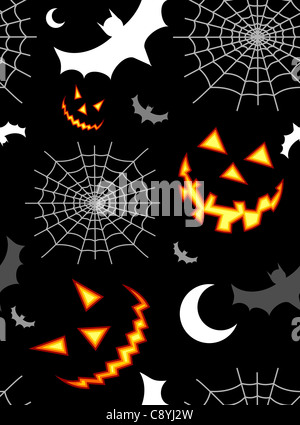 Symboles de l'Halloween de fond transparent. Vector disponible Banque D'Images