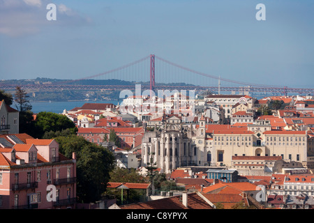 Aperçu de Lisbonne, mode paysage Banque D'Images