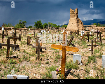 Cimetière historique Taos Banque D'Images