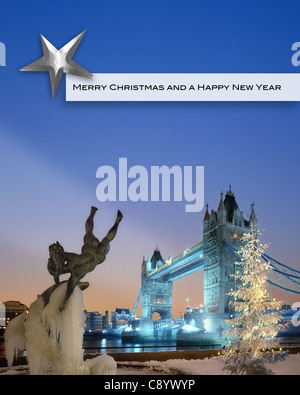 CONCEPT DE CARTE DE NOËL : Joyeux Noël et Bonne Année Banque D'Images