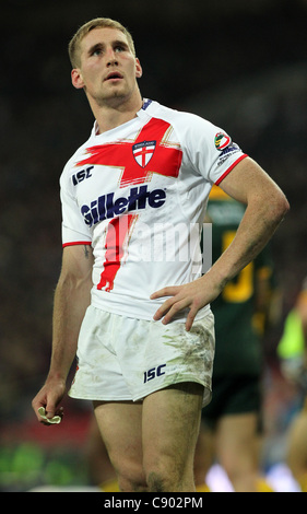 Wembley 5.11.2011 l'Angleterre. Sam Tomkins (Wigan) en action au cours de la Quatre Nations Gillette match de rugby entre l'Angleterre et l'Australie a joué au stade de Wembley. Banque D'Images