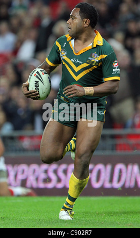 Wembley 5.11.2011 l'Angleterre. Akuila Uate (Newcastle) en action au cours de la Quatre Nations Gillette match de rugby entre l'Angleterre et l'Australie a joué au stade de Wembley. Banque D'Images