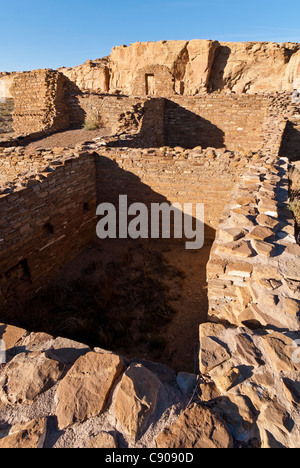 Ruine Pueblo Bonito, Chaco Culture National Historical Park, Nouveau Mexique. Banque D'Images