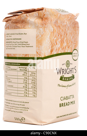 Sachet de 500g de préparation pour pain ciabatta Wrights Banque D'Images