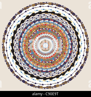 Illustration de fond circulaire colorés réalisés dans le style oriental Banque D'Images