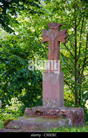 Croix à Pelm, Eifel, Rhénanie-Palatinat, Allemagne, Europe Banque D'Images